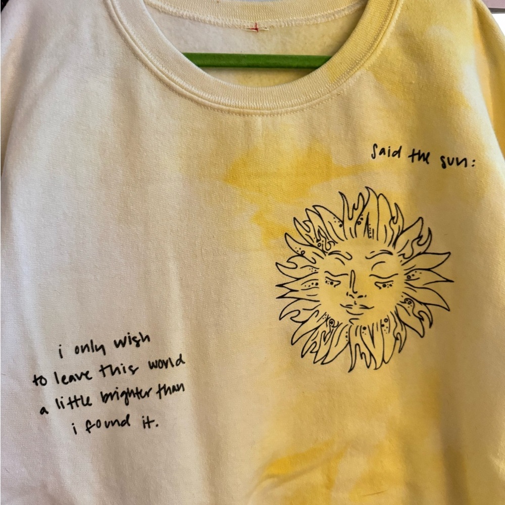 Personalized tie dye sweat shirt